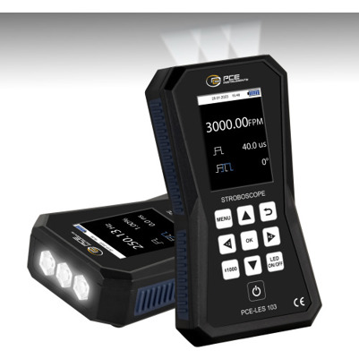 Stroboskop PCE-LES 103 mit 3 weißen High-Power LEDs - Perfekt für Partys und Events