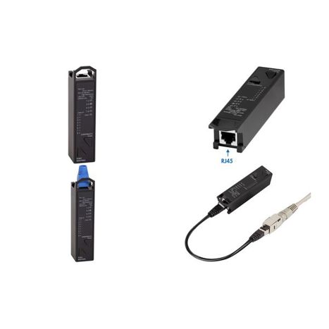 LogiLink 3-in-1 Netzwerk-Kabeltester in Schwarz (Modell 11117846) - LAN Prüfgerät