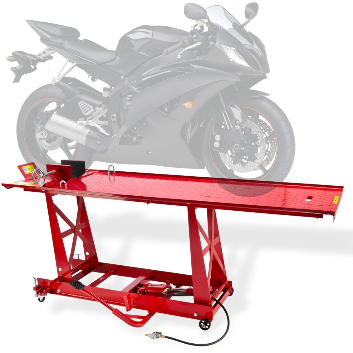 Dema Motorradhebebühne 24357 - Professionelle KFZ Hebebühne für Werkstatt und Garage