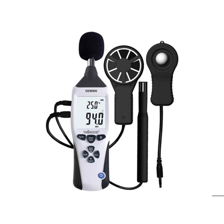 Velleman DEM900 Industrie-Umweltsensor & Monitoring - Temperatur- und Feuchtigkeitsmessgerät