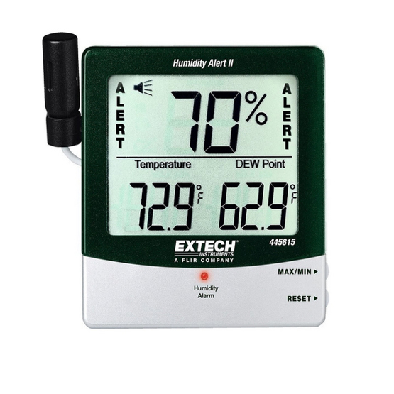 FLIR Feuchtigkeitssensor mit großen Ziffern - Thermo-Hygrometer für Innenräume mit Temperatur- und Taupunktmessung, inkl. Probe