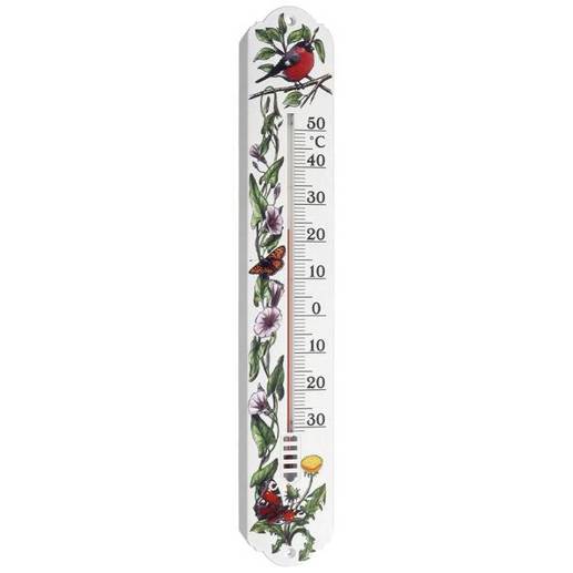 TFA Dostmann Analoges Innen-Außen-Thermometer in Weiß – Ideal für Garten und Zuhause