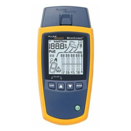 Fluke MicroScanner² - Multifunktionales LAN Prüfgerät (Blau/Gelb)