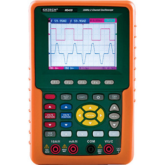 MS420 Hand-Oszilloskop - 2-Kanal, 20 MHz, 100 MSa/s, 3,8" LCD, 17.5 ns