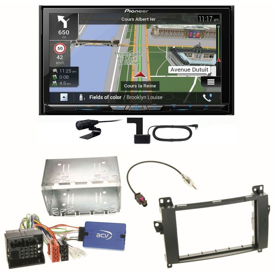 Pioneer AVIC-Z830DAB - Bluetooth Navigation Einbauset für Mercedes Viano/Vito W639 | Doppel-DIN-Radio