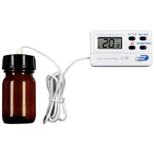TFA Dostmann Kühl-/Gefrierschrank-Thermometer 31.1049.02.K mit kalibriertem Kabelsensor (ISO) - Innen-Außen-Thermometer