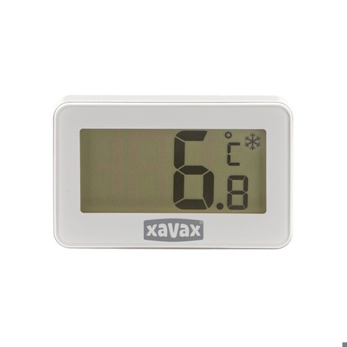 Xavax Digitales Thermometer für Kühlschrank, Gefrierschrank und Kühltruhe – Weiß