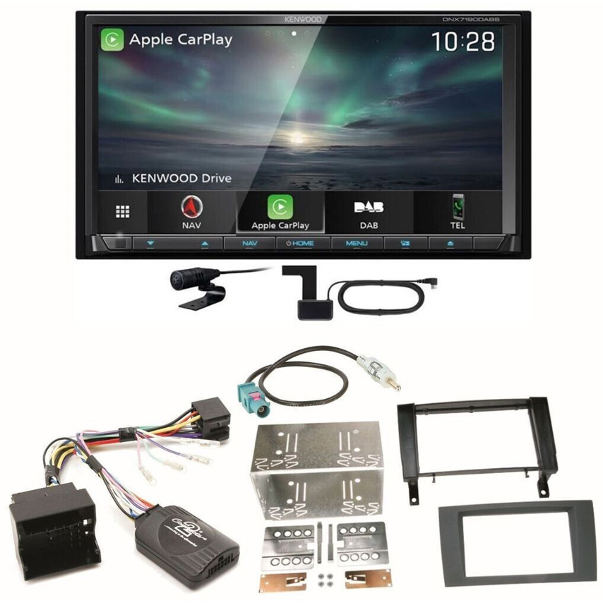 Kenwood DNX-7190DABS – Android Auto DAB+ Einbauset für Mercedes SLK R171 (ab 2008) | Doppel-DIN-Radio