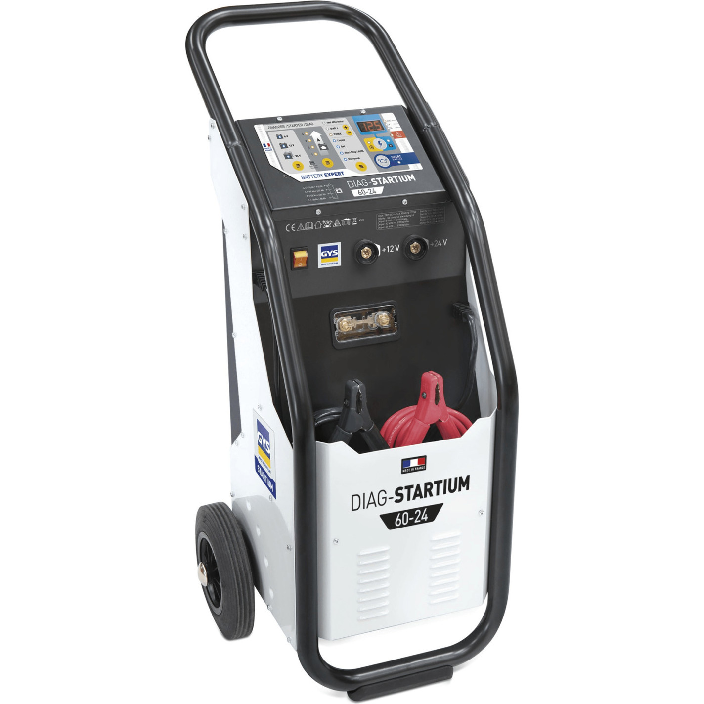 GYS DIAG-STARTIUM 60-24 Starthilfe - Professionelles Startergerät für 12V und 24V Fahrzeuge