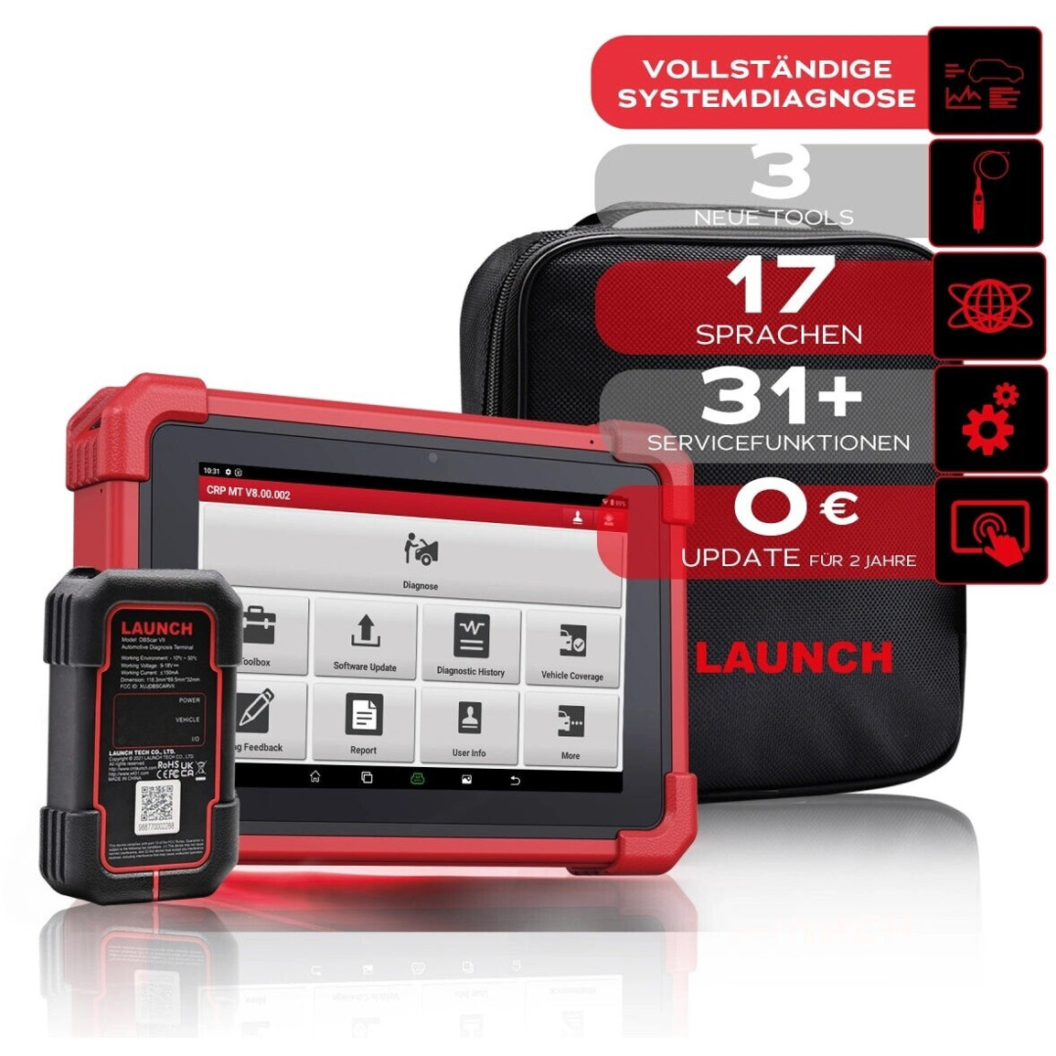 Launch CRP MOT IV OBD2 - Professionelles KFZ Diagnosegerät für OBD2 Fehlerdiagnose