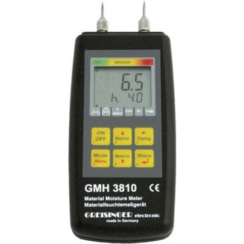 Greisinger GMH 3810 Feuchtigkeitsmessgerät – Holz- und Baufeuchtemessgerät (4 - 100 %) | Präzise Material-Analyse