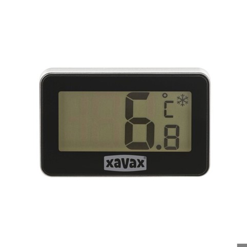 Xavax Digitales Kühlschrank-Thermometer für Gefrierschrank & Kühltruhe – Schwarz