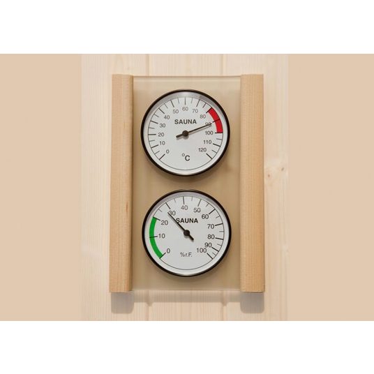 Hygrometer- und Thermometer-Set für die Sauna - Präzise Temperatur- und Feuchtigkeitsmessung