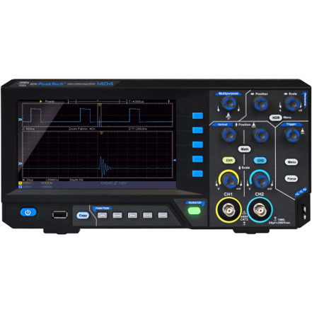 2-Kanal Oszilloskop P 1404 - 100 MHz - 1 GSa/s - 7" TFT - 3.5 ns Reaktionszeit