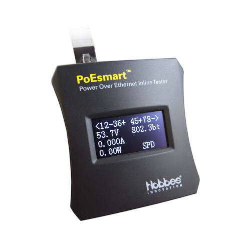 HOBBES 256320 PoE-Tester & Netzwerkkabel-Tester - Schwarz