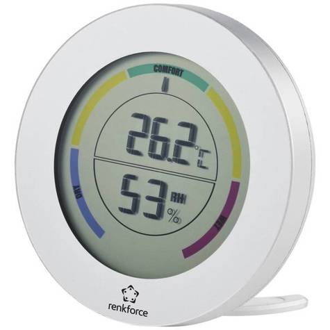 Renkforce Silber Thermo-Hygrometer - Präzise Temperatur- und Luftfeuchtigkeitsmessung