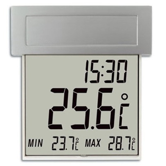 TFA Dostmann Elektronisches Innen-Außen-Thermometer 30.1035 - Präzise Umgebungstemperaturmessung für Drinnen und Draußen
