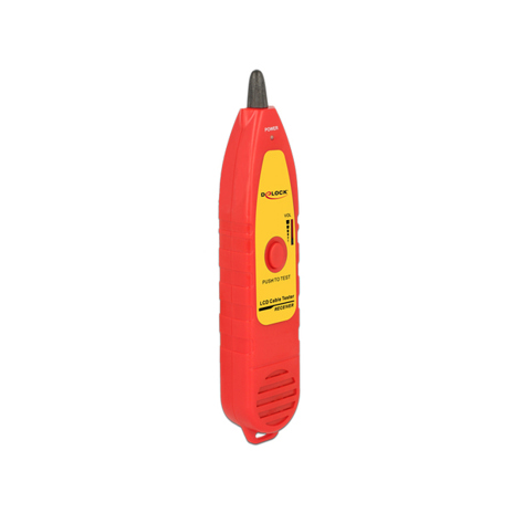 DeLOCK 86109 Netzwerk-Kabeltester - Rot/Gelb | Präzise Leitungssuche und Fehlerdiagnose