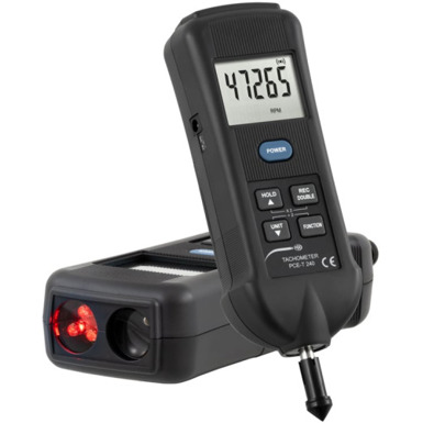 PCE-T 240 Handtachometer und Stroboskop – Präzises Messgerät für Geschwindigkeit und Frequenz