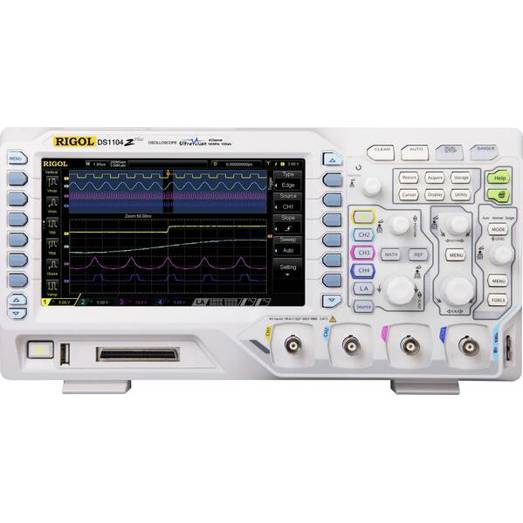 Rigol DS1104Z-S Plus 100 MHz 4-Kanal Digital-Oszilloskop mit 1 GSa/s, 24 Mpts und 8 Bit Speicher | Integrierter Funktionsgenerator