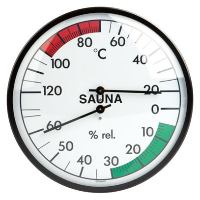 Premium Sauna-Klimamesser mit Thermometer und Hygrometer – Saunazubehör für perfektes Raumklima