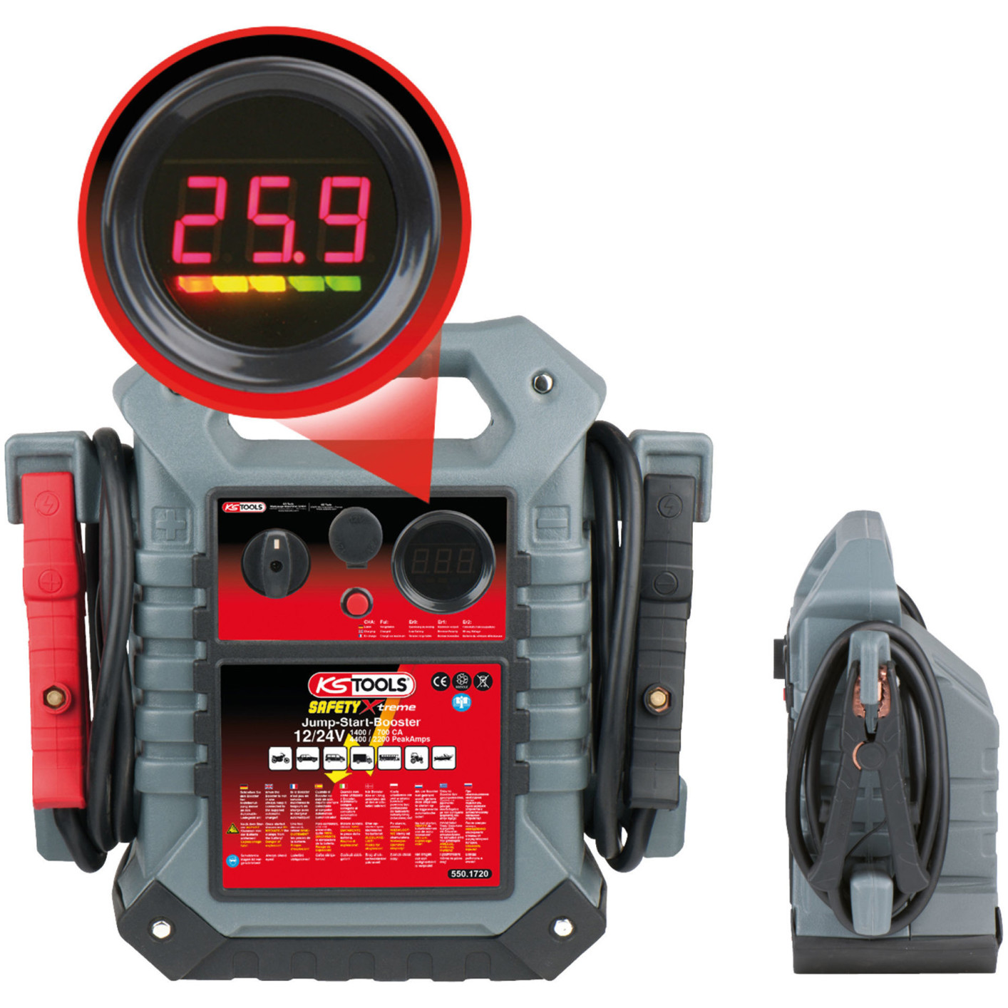 KS Tools 12V & 24V Batterie-Booster – Zuverlässige Starthilfe (Modell 550.1720)