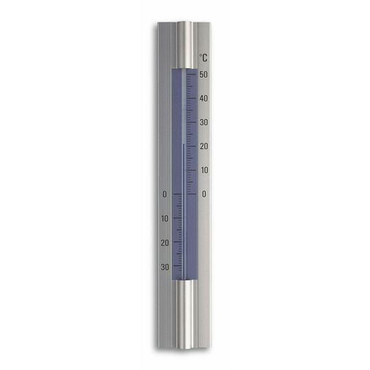 TFA-Dostmann Innen-Außen-Thermometer aus Aluminium, 30x5cm